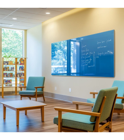 Blue coeline Smatab® glass magnetic board for non-profit organizations
