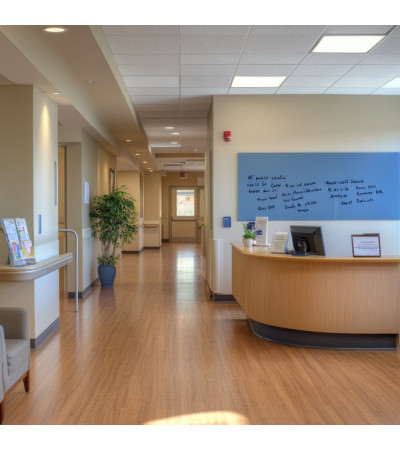 Blue coeline Smatab® glass magnetic board for non-profit organizations