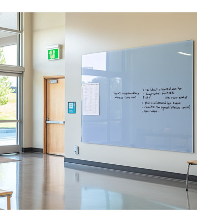 Smatab® Königsblaue Glas-Magnettafel für Unternehmen