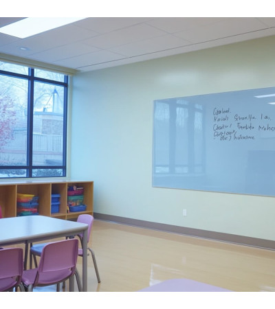 Royal blue Smatab® glass magnetic board for non-profit organizations