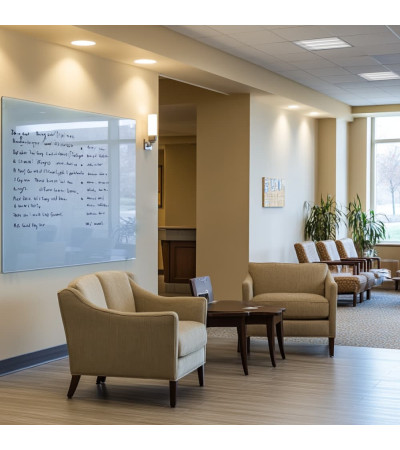 Royal blue Smatab® glass magnetic board for non-profit organizations