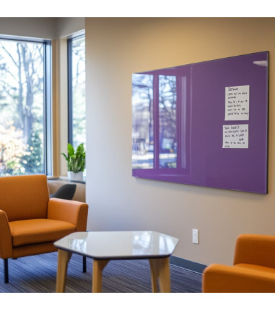 Purple cobalt Smatab® glass magnetic board for non-profit organizations