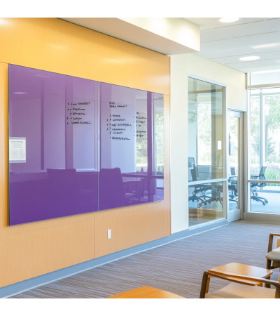 Purple cobalt Smatab® glass magnetic board for non-profit organizations