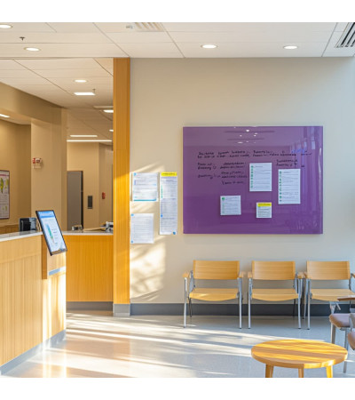 Purple cobalt Smatab® glass magnetic board for non-profit organizations