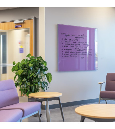 Purple cobalt Smatab® glass magnetic board for non-profit organizations