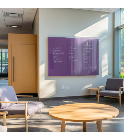 Purple cobalt Smatab® glass magnetic board for non-profit organizations