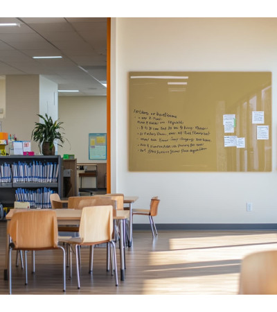 Okara umber Smatab® glass magnetic board for non-profit organizations