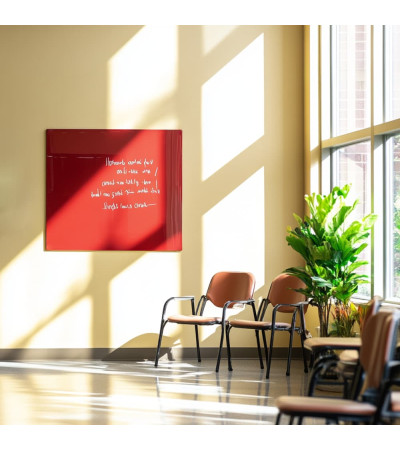 Red coral Smatab® glass magnetic board for non-profit organizations