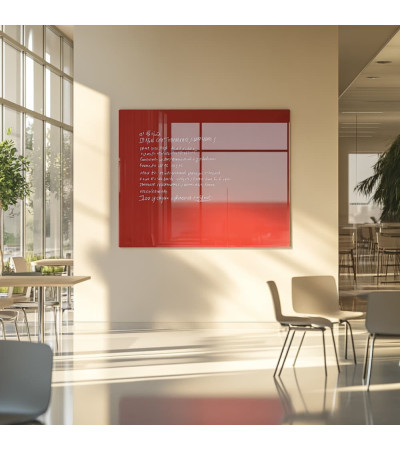 Rotkoralle  Glas-Magnettafel Smatab® für gemeinnützige Organisationen