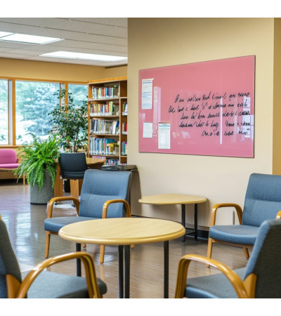 Pink pearl Smatab® glass magnetic board for non-profit organizations