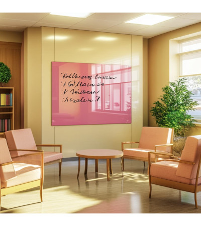 Pink pearl Smatab® glass magnetic board for non-profit organizations