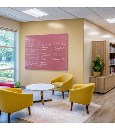 Pink pearl Smatab® glass magnetic board for non-profit organizations