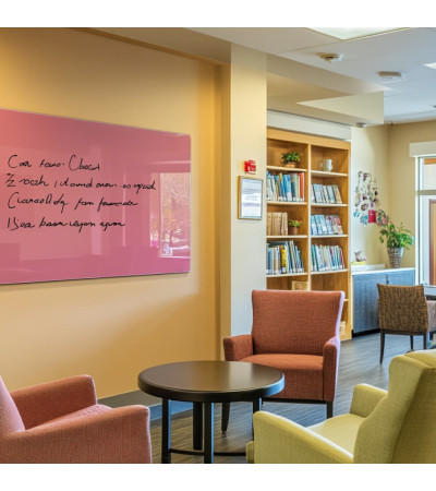 Pink pearl Smatab® glass magnetic board for non-profit organizations