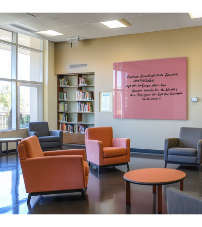 Pink pearl Smatab® glass magnetic board for non-profit organizations