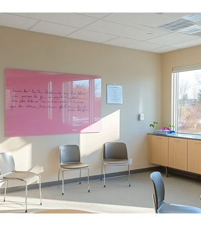 Pink pearl Smatab® glass magnetic board for non-profit organizations