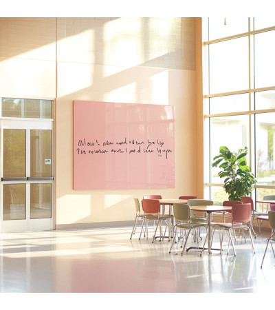 Pink body Smatab® glass magnetic board for non-profit organizations