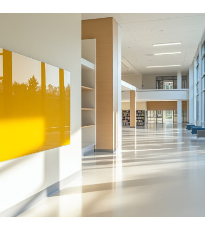 Yellow Naples Smatab® glass magnetic board for non-profit organizations