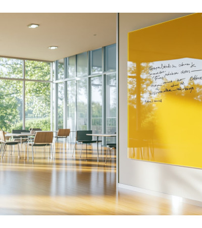 Yellow Naples Smatab® glass magnetic board for non-profit organizations