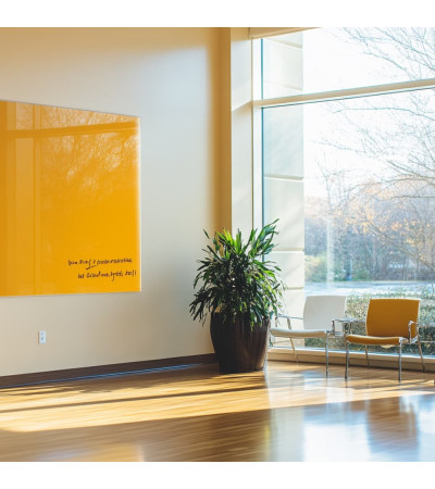 Yellow Naples Smatab® glass magnetic board for non-profit organizations