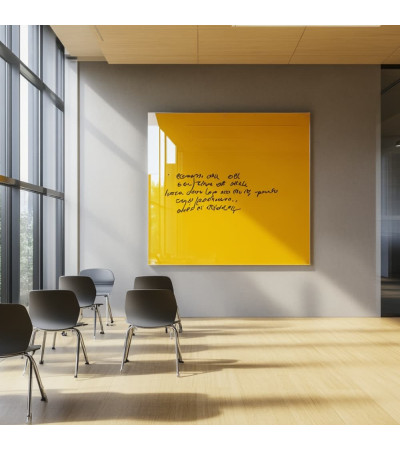 Yellow Naples Smatab® glass magnetic board for non-profit organizations