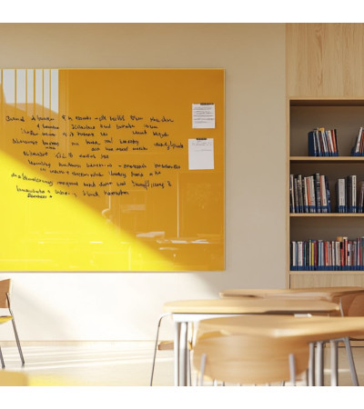 Yellow Naples Smatab® glass magnetic board for non-profit organizations