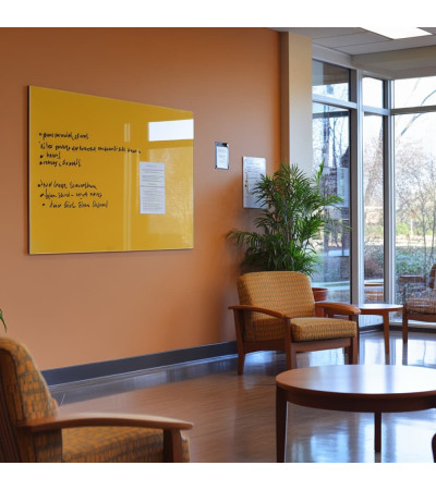 Yellow Naples Smatab® glass magnetic board for non-profit organizations
