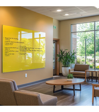 Żółta egzotyczna tablica magnetyczna Smatab® Corporate Glass Magnet Board