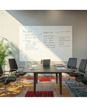Weiße satinierte Glastafel für das Büro