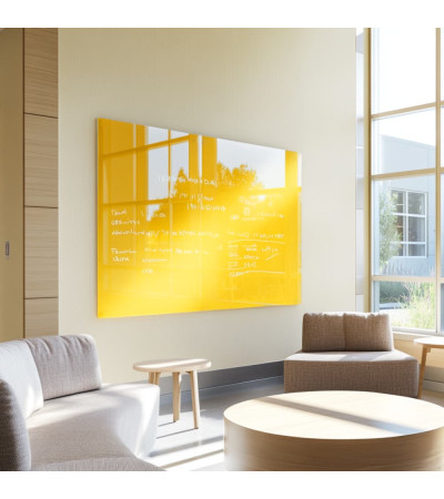 Żółta egzotyczna tablica magnetyczna Smatab® Corporate Glass Magnet Board