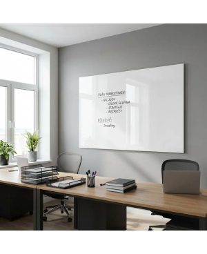 Weiße satinierte Glastafel für das Büro